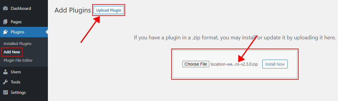 Plugin Installation – Location Weather Docs