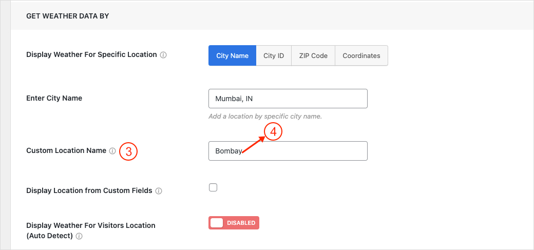 How to define a Custom City Name for my weather view? – Location ...