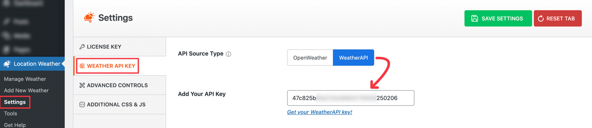 Get Your Weather API Key – Location Weather Docs