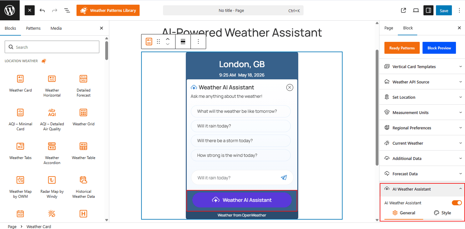 AI Weather Assistant