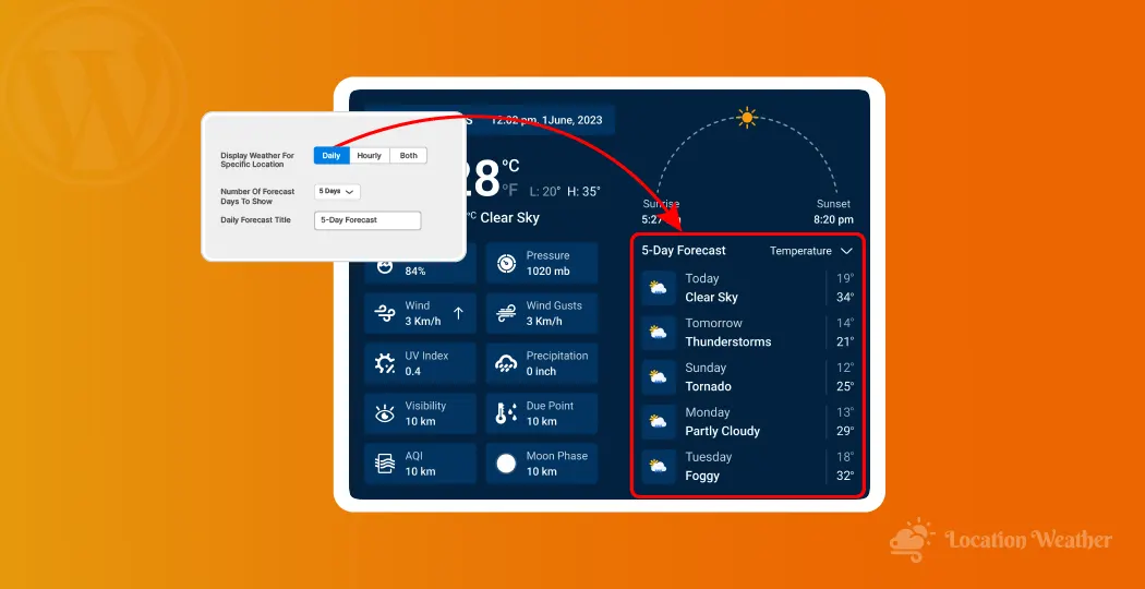 How to Create a Daily Weather Forecast in WordPress