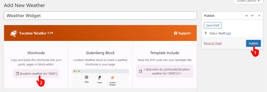 steps to publish weather forecasts for any location worldwide 