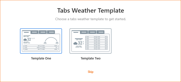 weather tab templates