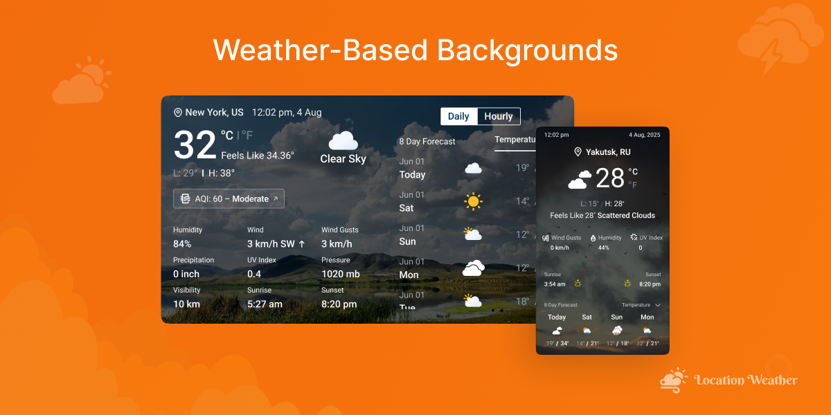 How to Add Weather Forecasting Backgrounds (Image or Video) using Location Weather