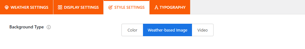 Weather-Based Images or Video Backgrounds