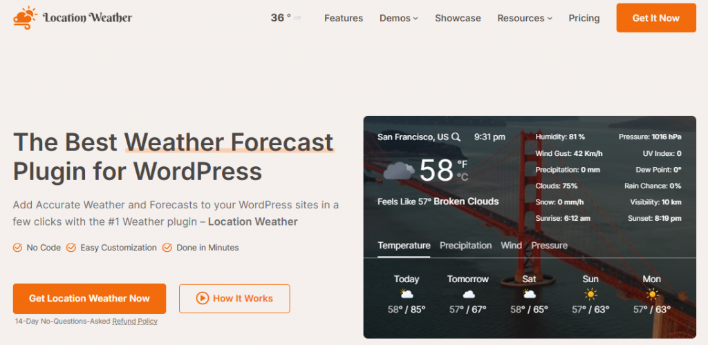 #1 WordPress Weather Forecast Plugin Location Weather