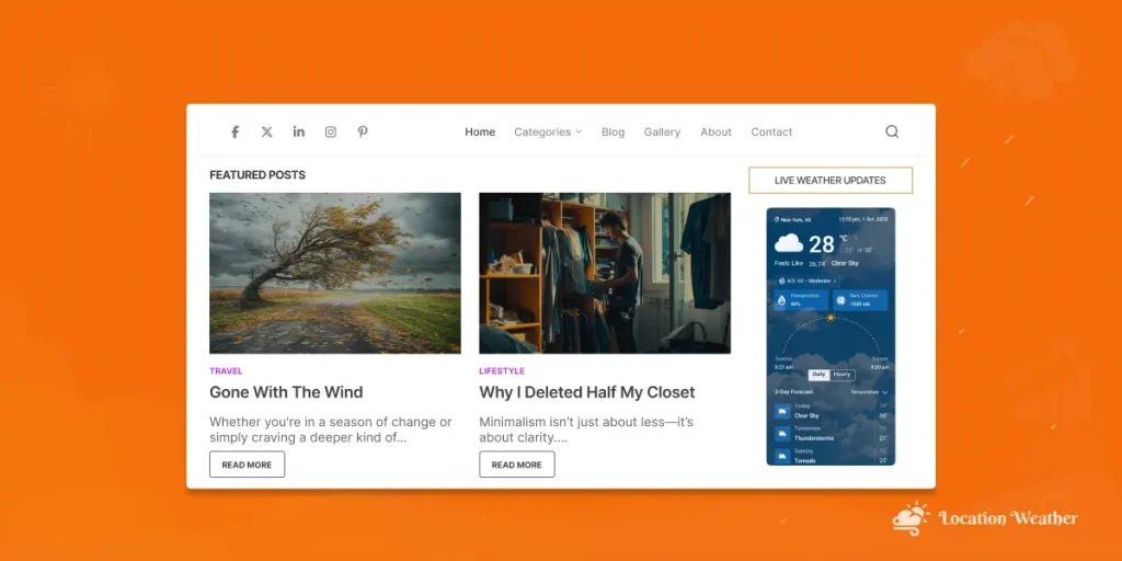 How to add weather forecast block to travel & airline website with Gutenberg