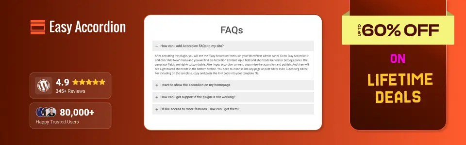 Easy Accordion – The Best FAQ & Accordion Builder Plugin
