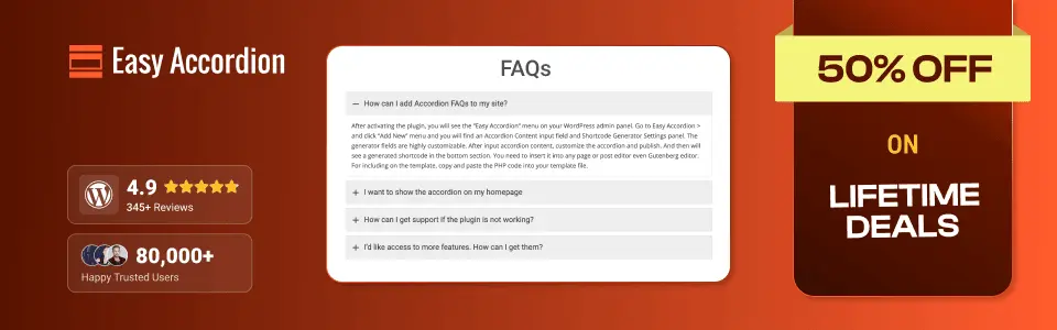 Easy Accordion โ The Best FAQ & Accordion Builder Plugin