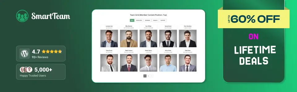 Smart Team – Team Members Showcase Plugin for WordPress