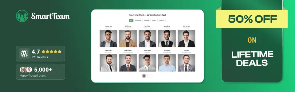 Smart Team โ Team Members Showcase Plugin for WordPress