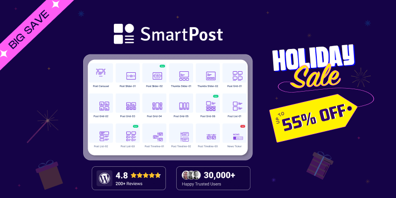 Smart Post Holiday Sale