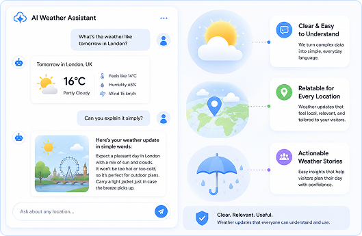Simplified and Descriptive Weather Updates